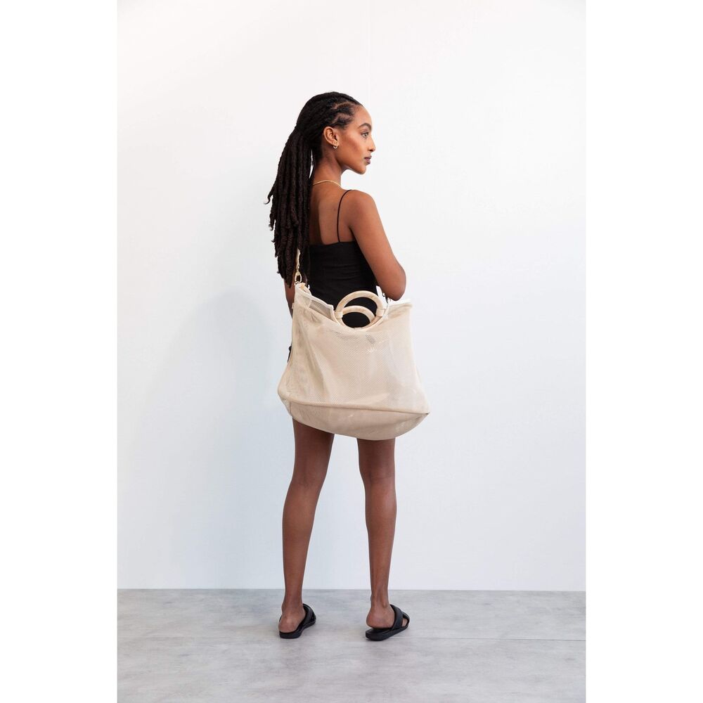 BEIS NWT OG Mesh Beach bag in Black - Picture 3 of 6